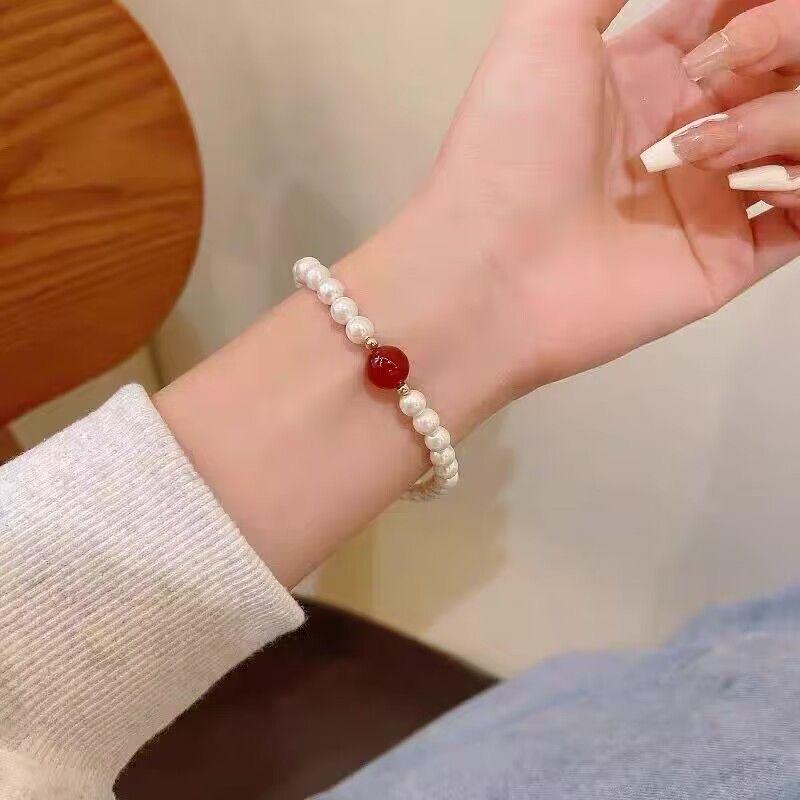 

Браслет Циндай женский инс дизайн 2025 универсальный новый жемчужный браслет парный браслет