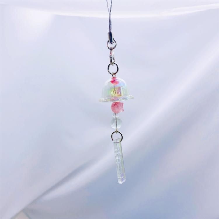 Multipurpose Jellyfish Chimes Phone Charm for Phones and Keys Decoration Handmade with Scratch Resistant Materials