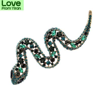 Spille Grandi Serpente con Strass Per Donna Moda Vintage Spilla Animale Cappotto Gioielli Invernali 3 Colori Disponibili Regalo