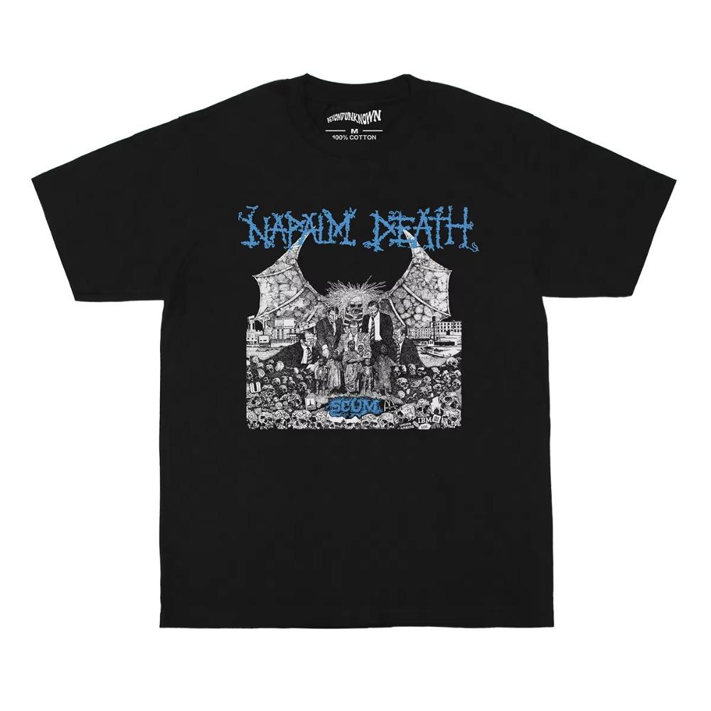 Napalm Death T-Shirt Scum Metal Grindcore Band Terrorizer Brutal Truth Repulsion Men's Clothing Short Shirts Grunge Vintage Fashion