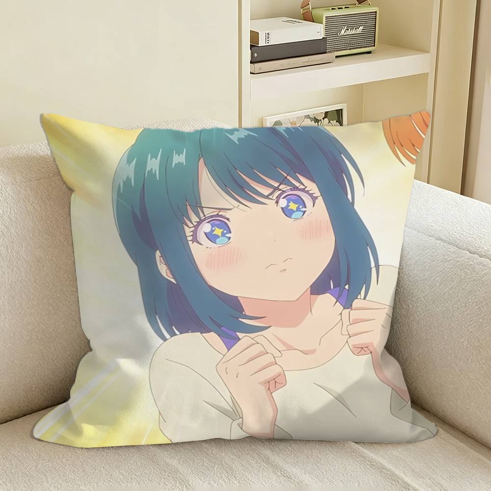 Minamo Shio Osalove Anime Art Square Sofa Pillow Cover Solid Color Living Room Home Decor Cushion Case