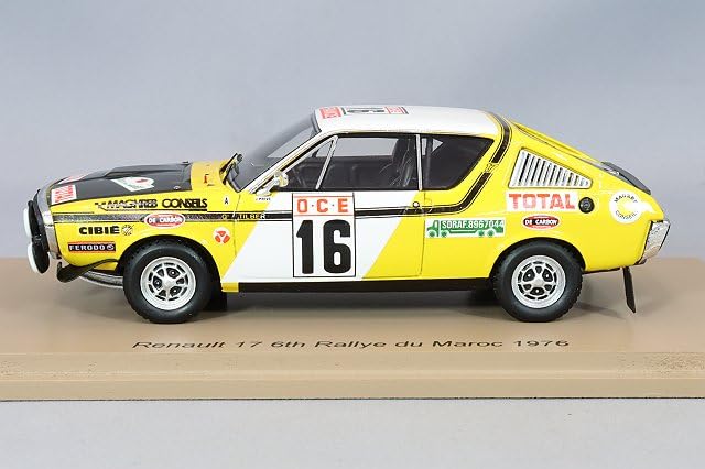 Spark Renault 17 Gordini 1976 Rally Du Maroc 6th Place 1/43 #16 J.Prive / "Tilber"