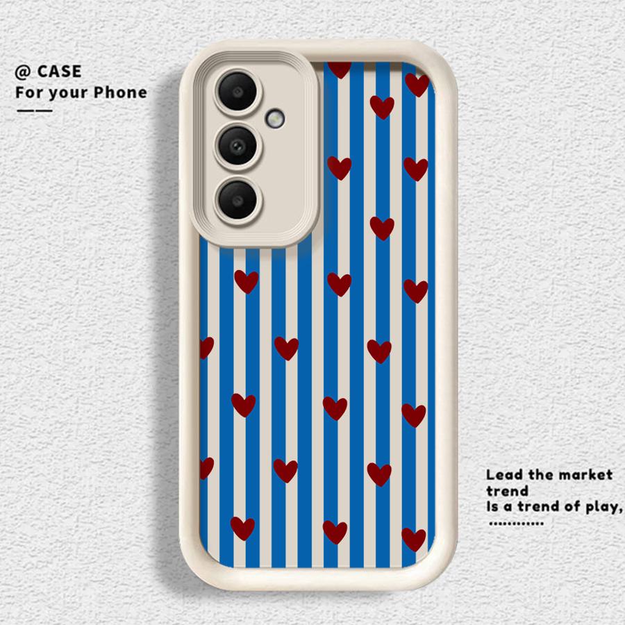 

Stripe Love Heart Case for Samsung Galaxy A35 A36 A51 A73 A34 A56 A15 A16 A53 A54 A23 A26 A32 A12 A13 A71 A72 Phone Cover Galaxy A26 5G