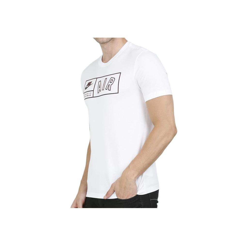 Nike Air Letter Logo Basketball Sports Crew Neck Short Sleeve T-Shirt Men Tops White AV9964-100