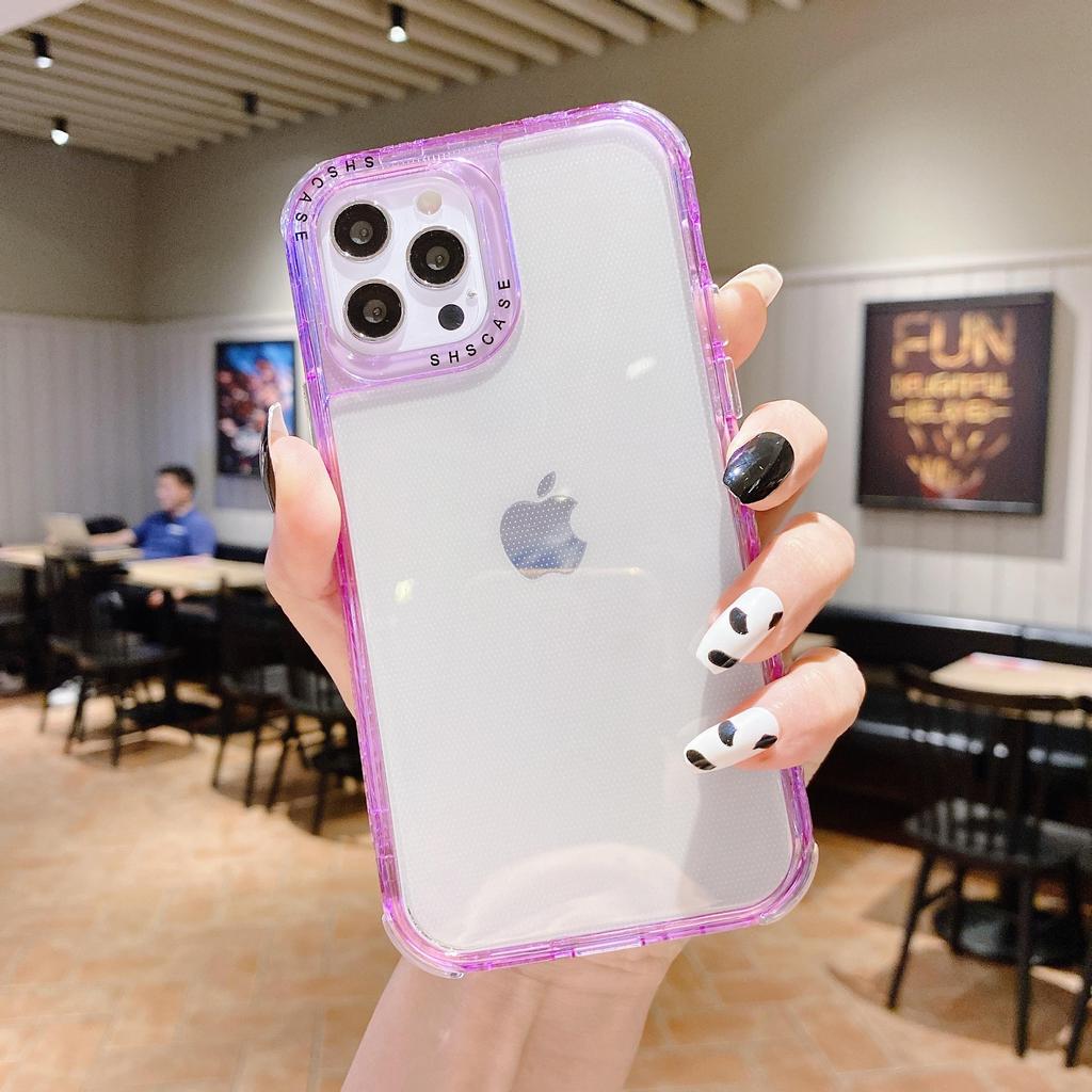 Buy Candy Color Border Shockproof Phone Case For Iphone 11 12 13 Pro Max 12mini 13mini 6 7 8 Plus X Xs Xr Xsmax Cases Clear Back Cover At Affordable Prices