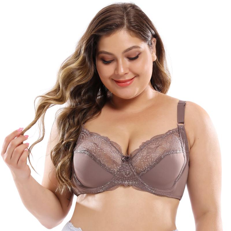 

Европейский Код Женский Бюстгальтер Большого Размера Эластичный Стрейч Прозрачное Кружево С Подкладкой Бюстгальтер Нижнее Белье 90D-110D 40/90D