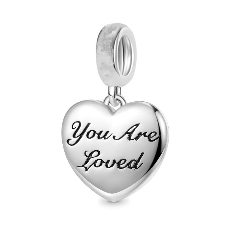 Diy Women Jewelry Gifts Sparkling Hearts Series Charms Leveled Hearts Openwork Mom&Heart Beads Fit Original Bracelet Accessories