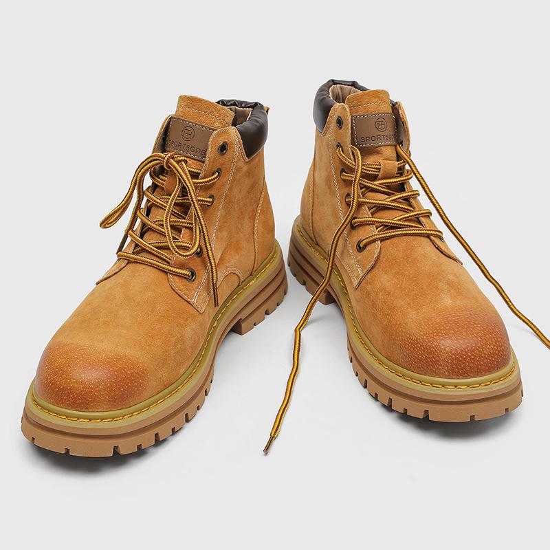 Autumn and Winter New Fashion Lace-up Martin Boots Thick-soled High-top Outdoor Tooling Boots Winter Velvet Boots 2345-H