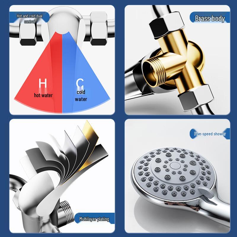 MEJUE Shower Faucet & Mixer Set