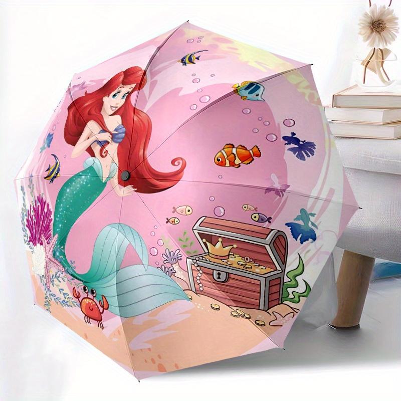 1pc Mermaid Design Automatic Opening/Closing Folding Umbrella with 8 Iron Ribs, Portable Sunshade for Men and Women yy250731095