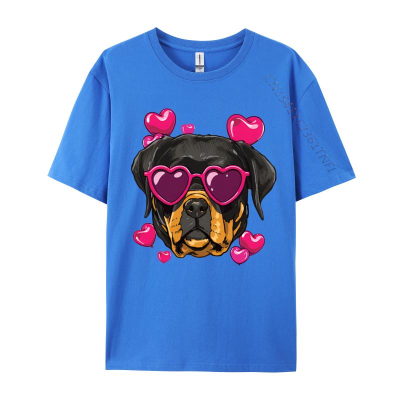 Valentines Day Rottweiler Heart Couple Tshirt Graphic Printed Tshirt Fun Print Romantic Tshirt Luxury Designer