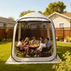 Screen House Tent, 1825 x 1825 x 2200 mm, 4-6 Person Pop Up Screen Tent, Portable Screened in Canopy with Carry Bag, Netting Sides, Ground Stakes, for