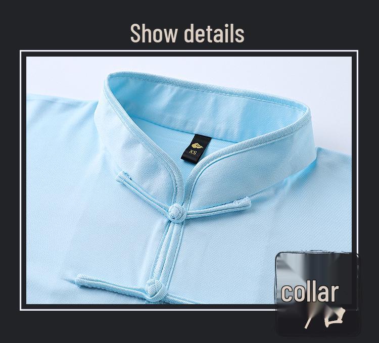 Summer Milk Silk Tai Chi Short Sleeve Top for Men and Women - Perfect for Practice, Performance, and Morning Exercise