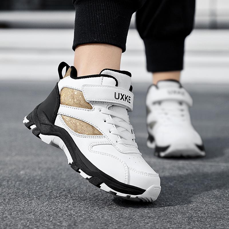 Autumn and Winter Boys' High Top Outdoor Sports Shoes Velcro Children's Boots Winter Sports Shoes