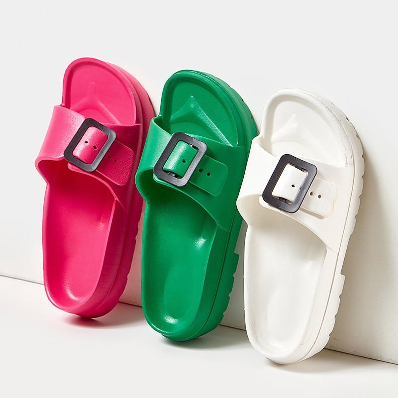 Fashion Litfun Women's Fashion Platform Sandals 2025 Summer New Outdoor Antiskid Beach Slippers With Adjustable Buckle Cozy House Slides