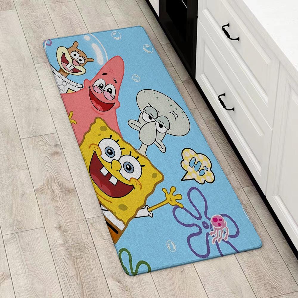 Entrance Front Door Doormat Anime S-SpongeBobs Non-slip Kitchen Rug Living Room Rugs Balcony Bathroom Foot Mat Floor Mats Carpet
