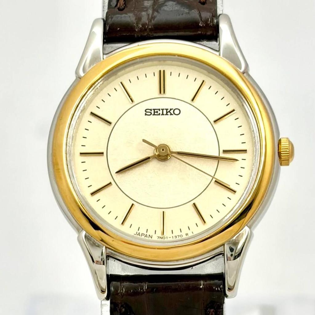 Used [Beautiful Condition/New Battery] SEIKO Ladies Watch 7N01-6880 810499
