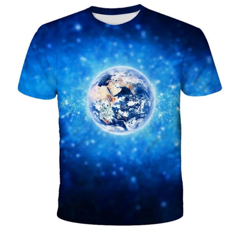 Space Galaxy Planet 3D Print T-Shirts Streetwear Casual Men Women Fashion Short Sleeve T Shirt O-Neck Kids Tees Tops Clothing