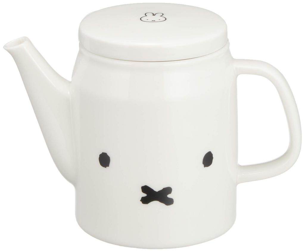 Dick Bruna [Miffy Simple Face] Miffy Teapot 400ml White 401110