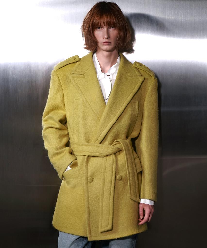 Untage Mohair Alpaca Wool Peacoat (Unisex)_Uth-Fc13