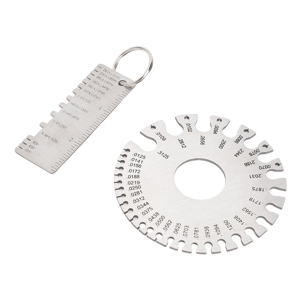2 Pcs Wire Sheet Thickness Measurement Tool High Precise Plated Size Inspection Tool for Welding