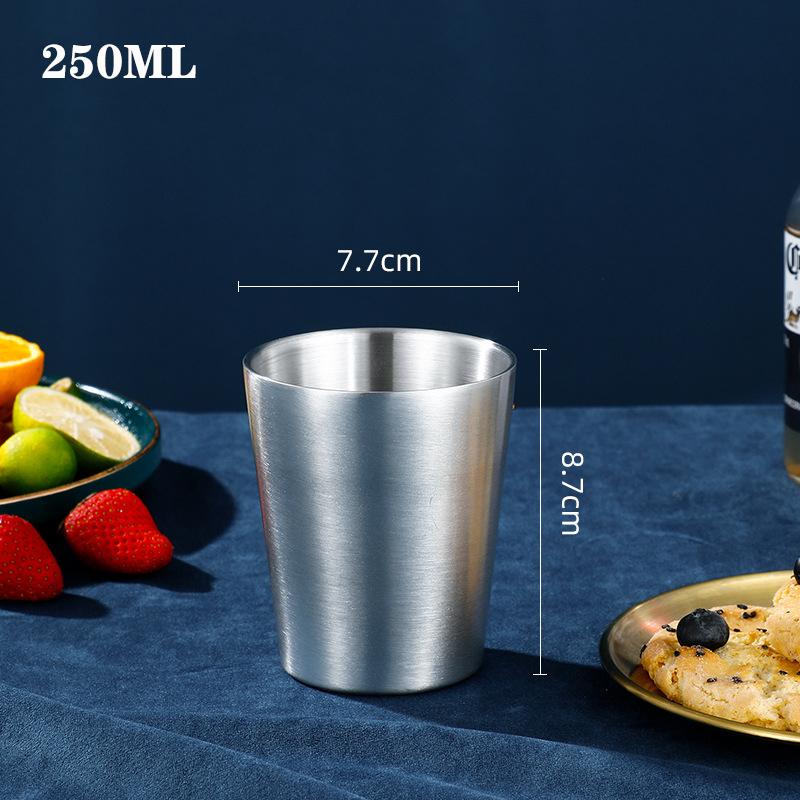 304 Stainless Steel Beer Mug Water Cup Anti Scaling Anti Fall Restaurant Tea Cup Coffee Drink Cup