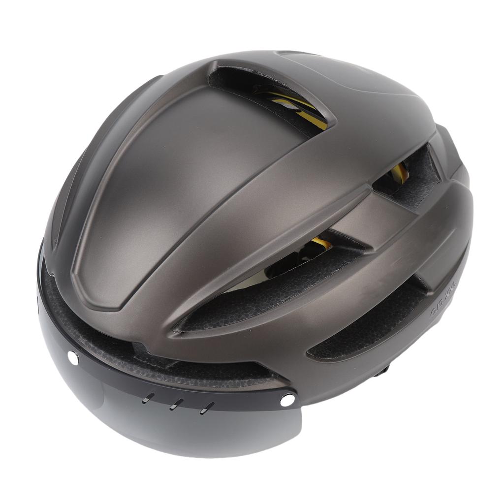 Cycling Helmet MIPS Technology Bike Helmet with LED Light Goggles for Mountain Road Bike Ti Color