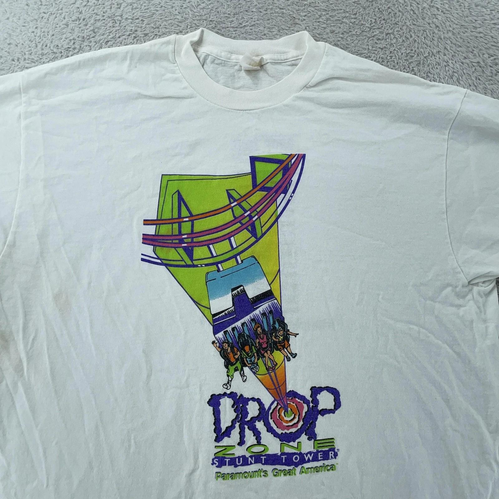 

Vintage Drop Zone Stunt Tower Shirt Mens XL Paramount Great America 90s USA M