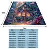 Flannel Enchanted Castle Pattern Blanket 3D Print,Soft Fleece Throw Blanket for Sofa Bed Travel Camping,Office Couch Chair Bed