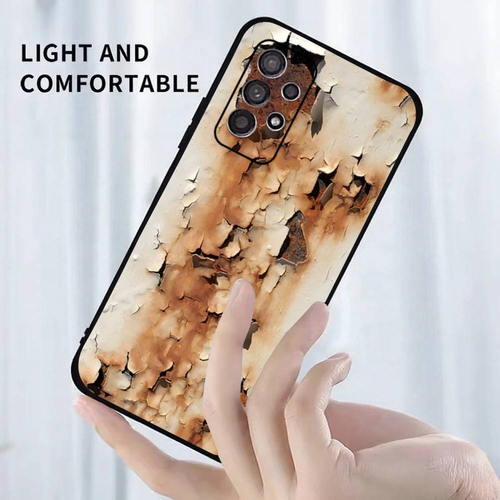 Retro Industrial Style Rusty   Phone Case For Samsung S25,S24,S23,S22,S21,S20,S10,Ultra,Plus,Lite,FE,Soft Silicone Black Cover