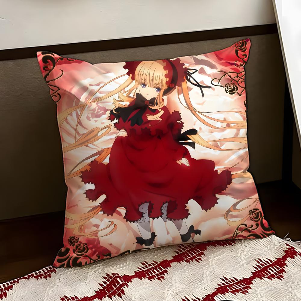 Anime RRozen MMaiden Cushion Cover Reversible Soft Durable Pillow Cover Home Car MultiScene Use for Daily Comfort