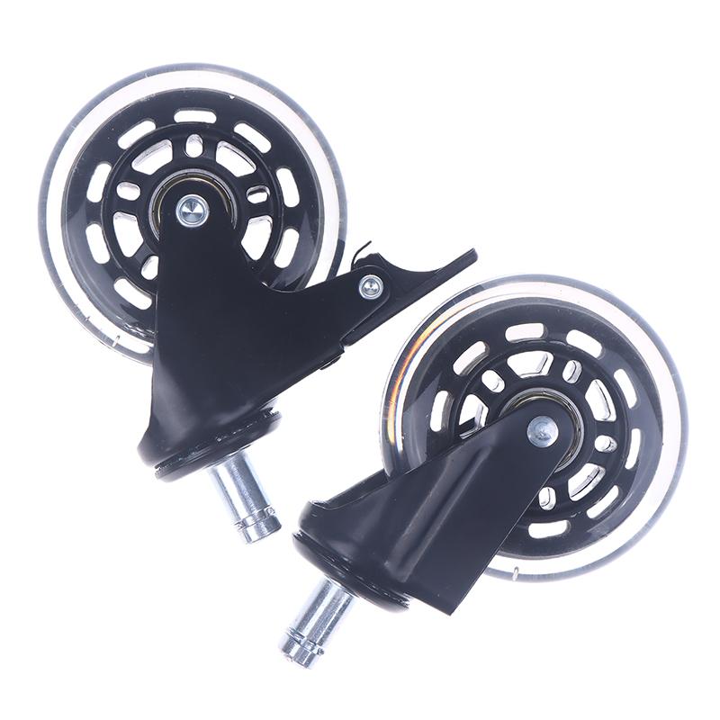 1Pcs Office Chair Caster Wheels Heavy Duty & Safe For All Floors Including Hardwood 3" Rubber Replacement For Desk Floor