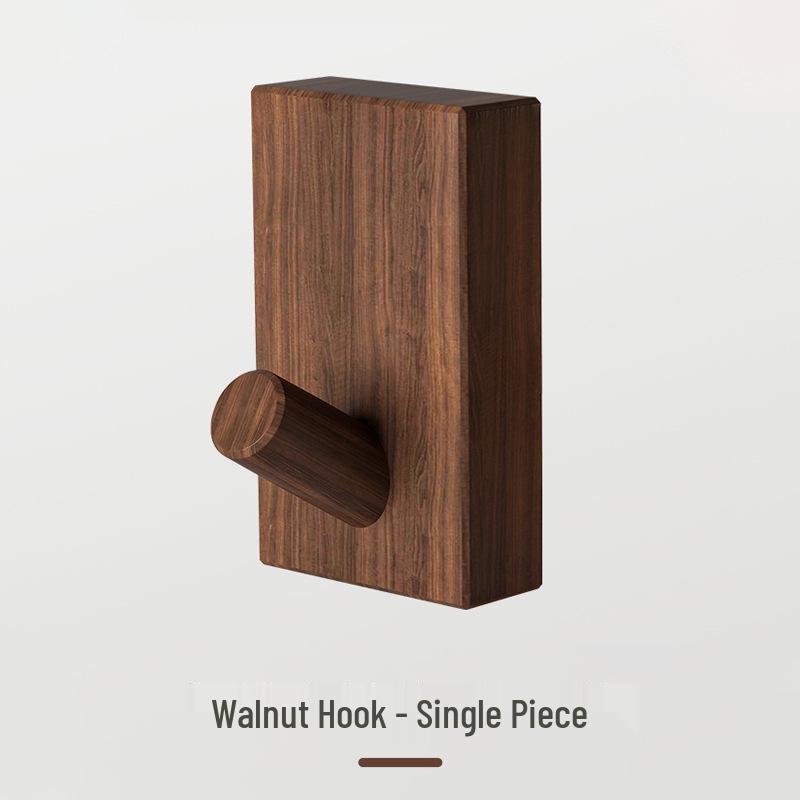Nordic Punch-Free Solid Wood Multi-Functional Hook for Doors and Walls