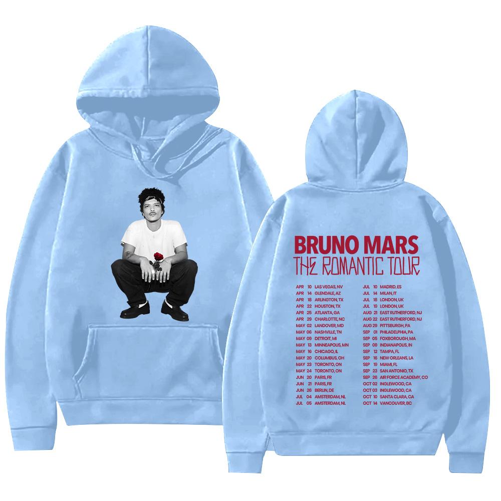 Romantické mikiny s kapucí Růže Bruno Mars Mikina The Romantic Tour Retro Grafické oblečení Móda Ženy Muži Ležérní Y2K Pulovr Párové sladěné oblečení