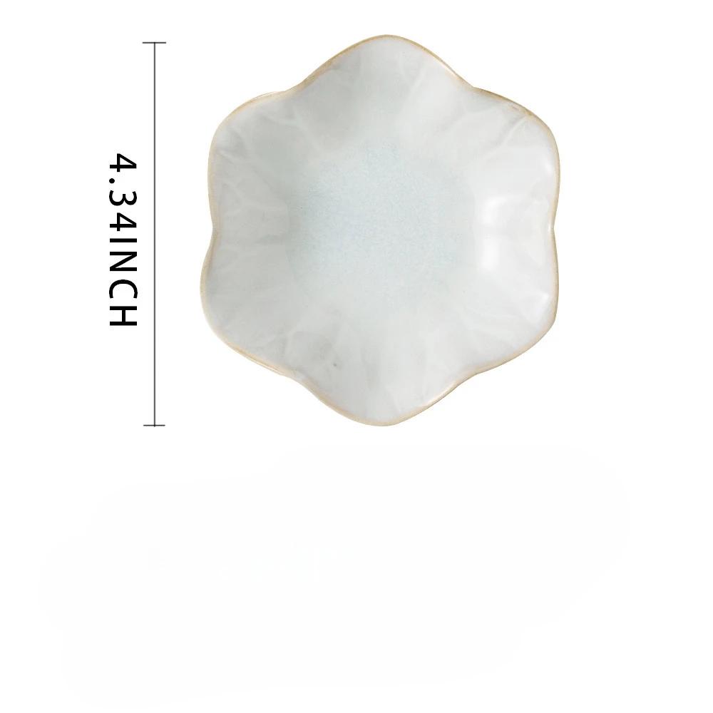 Creative and Minimalist Style Jewelry Tray Home Snack Dish Flavor Dish Ceramic Lotus Decoration Plate and Decorative Display