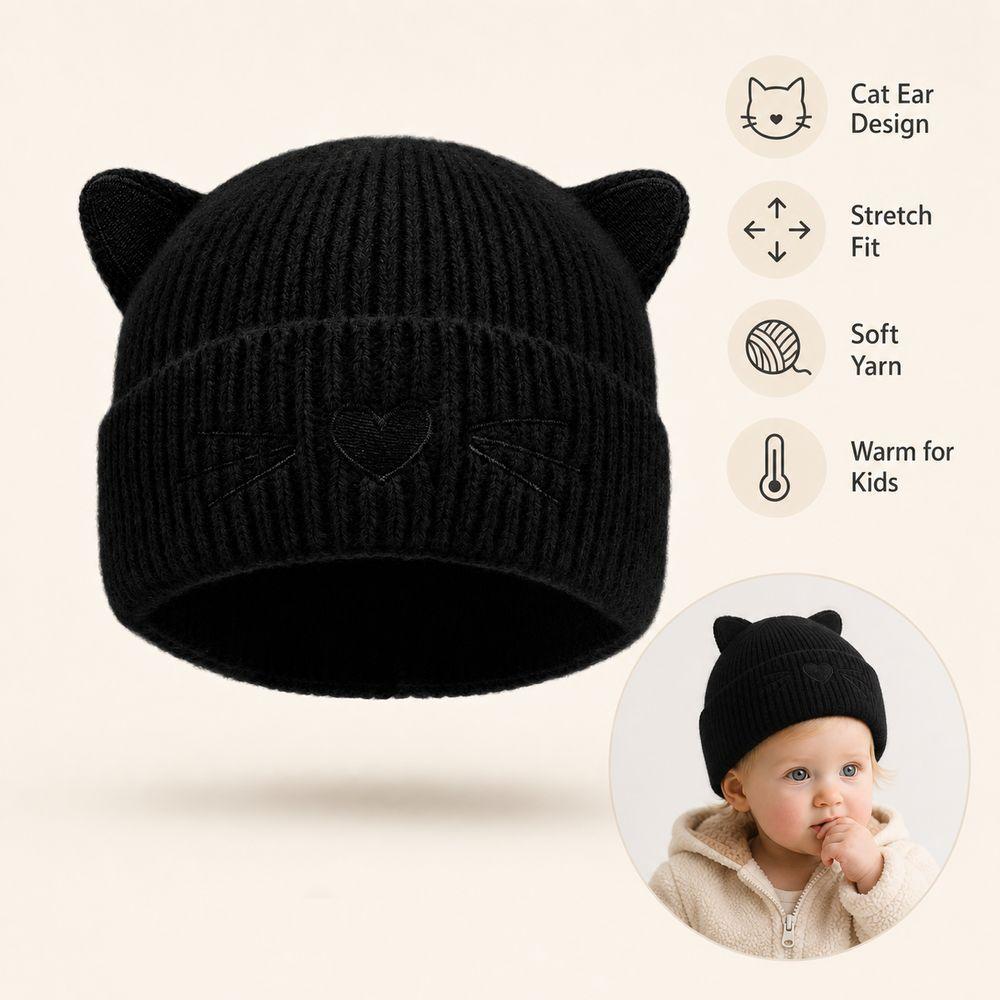 Soft Warm Winter Cap Solid Color Embroidered Bonnet Fashion Casual Knit Cap  Autumn Winter