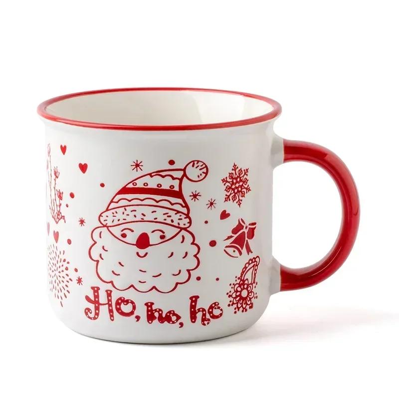 Christmas Series Mug Cute Cartoon Ceramic Coffee Cup Christmas Holiday Gift