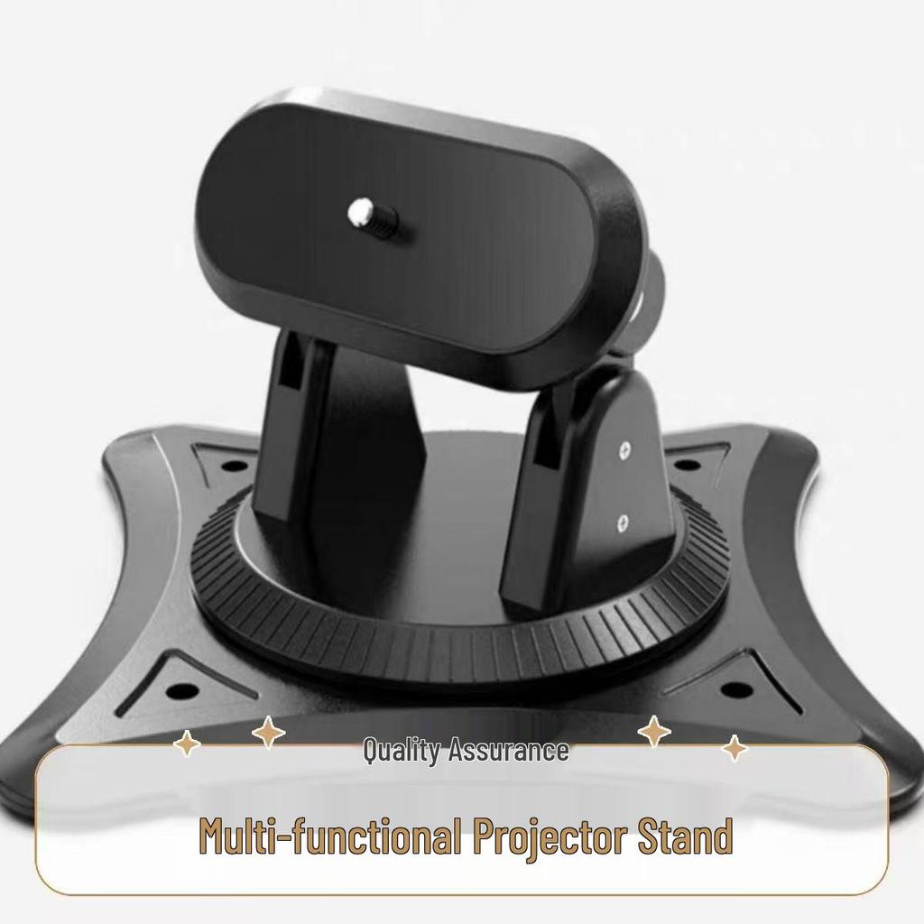 Universal Multi-Functional Projector Mount: 360° Adjustable Pan-Tilt for Desktop, Wall, or Ceiling