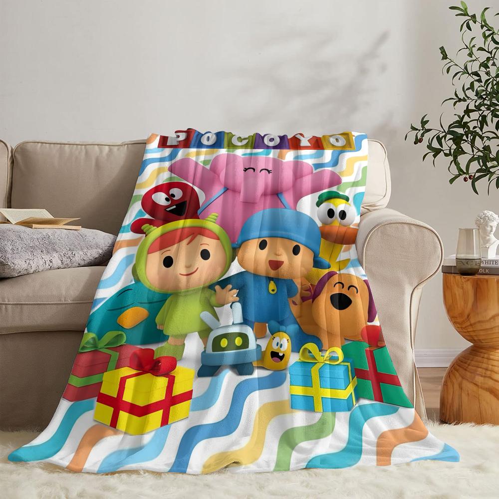 

GUOYU Blanket PPOCOYO Throw Soft Flannel Throw Summer Blanket Lightweight Cozy Nap Blanket For Sofa Bed Travel 75x100cm (30x40inch)