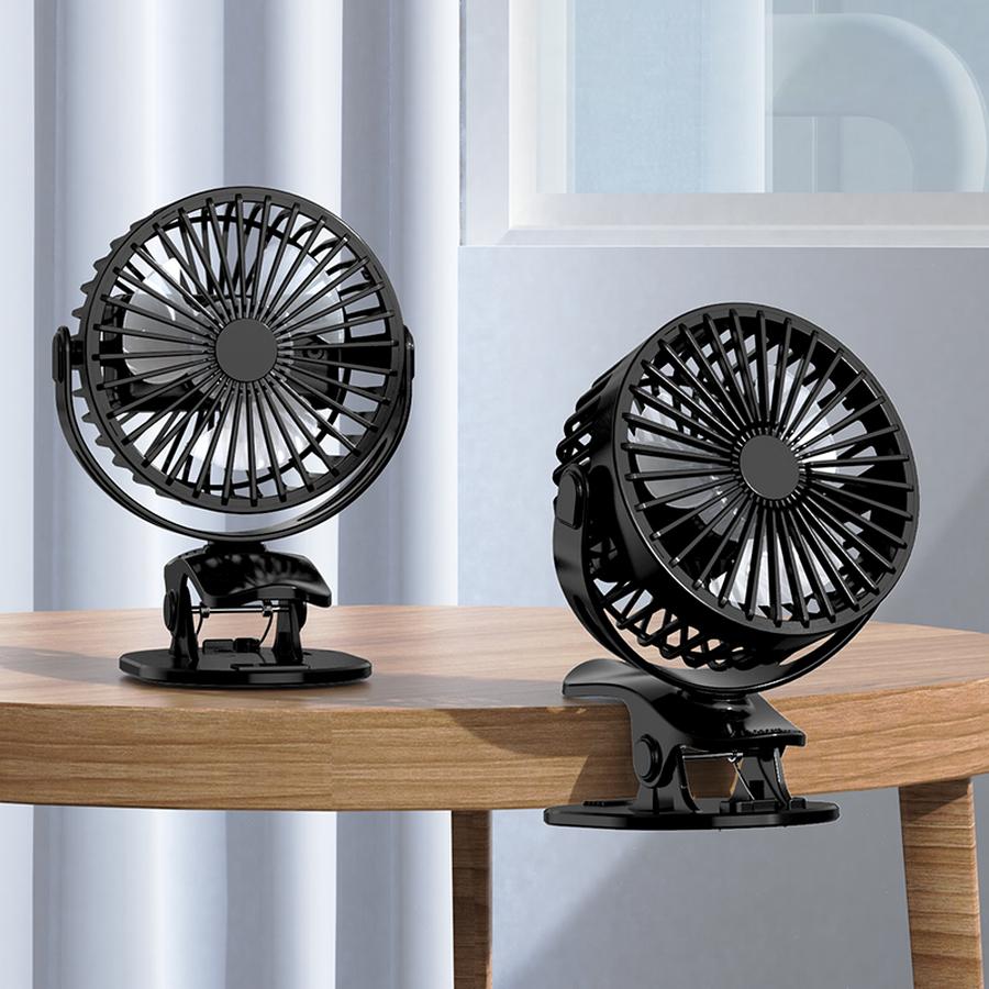 Electric Mini Hand Clip Fan USB Rechargeable Table Fan Clip-on Type Portable Mini Desk Fans Air Conditioner Hanging Fan Bedroom
