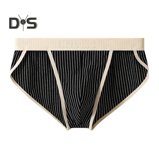 

Мужские трусы с низкой посадкой, эластичным поясом, облегающие трусы с 3D-дизайном и полосатым принтом, мягкое дышащее нижнее белье, повседневная одежда L чёрный