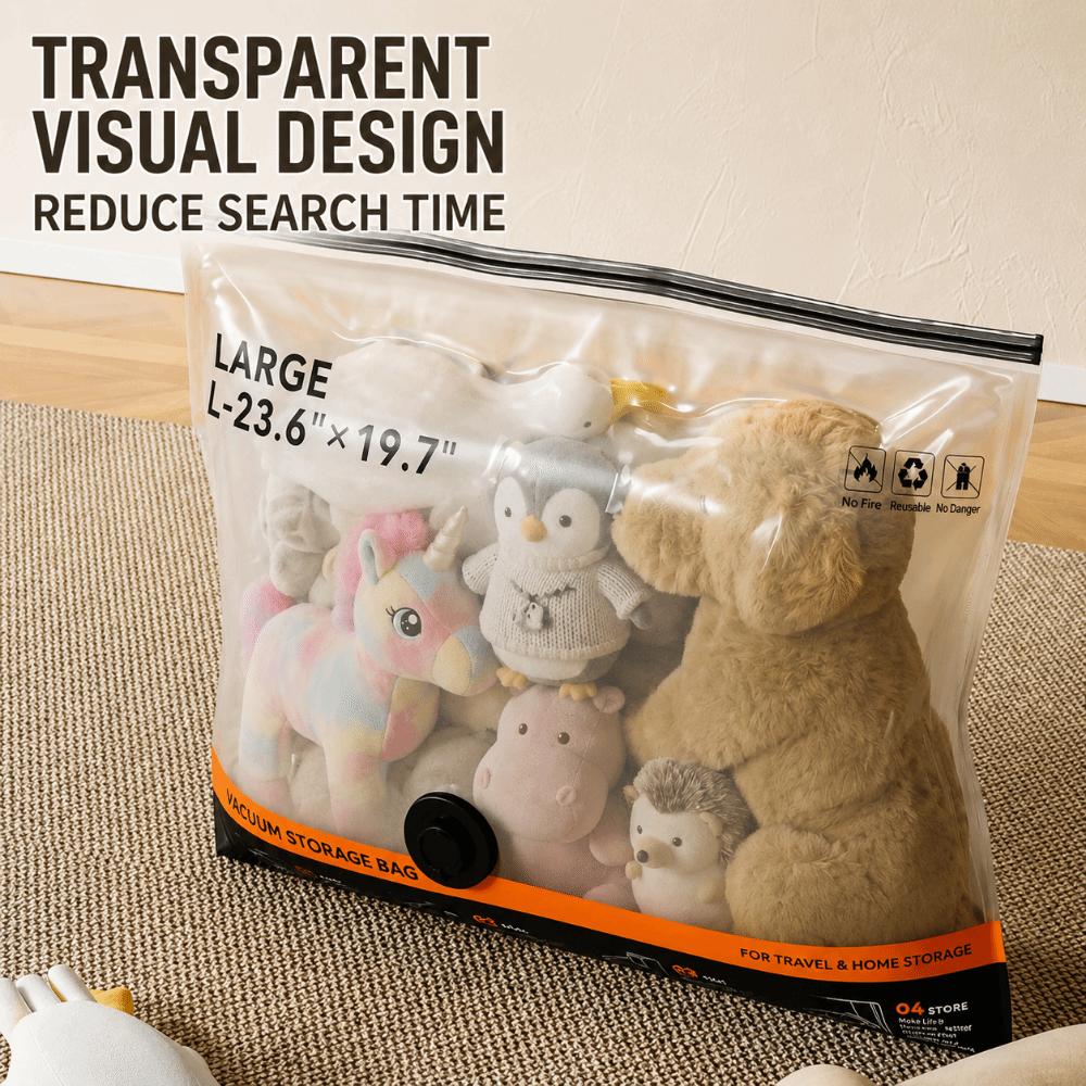 Space Saving Vacuum Compression Bag Double Seal Compression Bag Vacuum Storage Bag  Home Closet