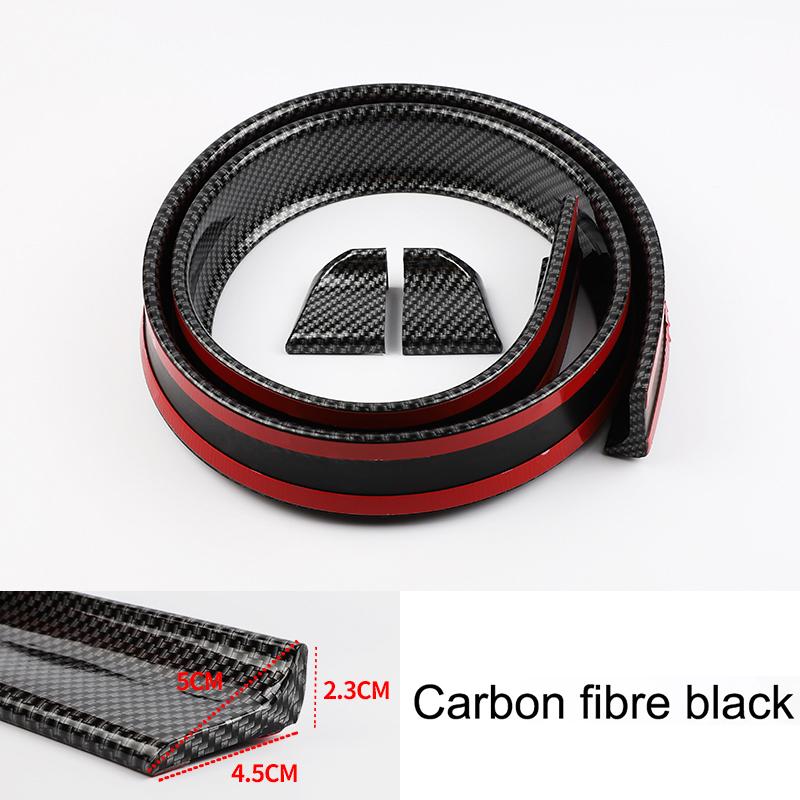 Universal High Quality Spoiler 5D Carbon Fiber Shiny Black Punch-Free Installation Spoilers DIY Refit Spoiler For Car Accessorie