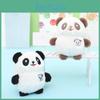 Cute Panda Plush Keychain Soft Snow Mink Fur Stuffed Animal Bag Charm
