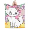 Aristogatos Marie Gato Mantas Tejidas Rosa Lana Manta de Tiro Verano Aire Acondicionado Portátil Suave Cálido Colcha