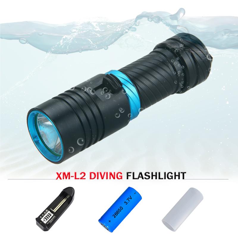 Buy Diver Scuba Flashlights LED Diving Flashlight L2 Torch Underwater
