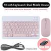 Spanish English Bluetooth Wireless Keyboard Portable for IPad Mac PC Tablet Cell Phone Laptop and Mouse