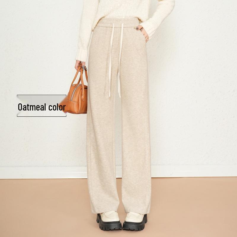 

Premium Tencel Wool Wide-Leg Women s Pants - Autumn/Winter 2025 Collection, Versatile Straight-Leg, Casual Draped Woolen Trousers 32