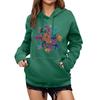 Women's Winter Christmas Printed Pullover Hooded Sweatshirt Fleece Long Sleeve Sweatshirt