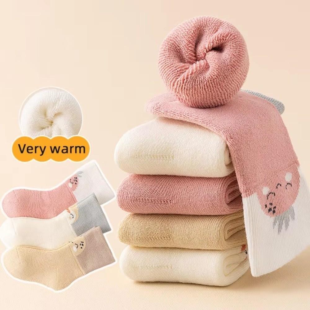 Plush Newborn Sock Warm Footwear New Middle Tube Socks  Autumn and Winter